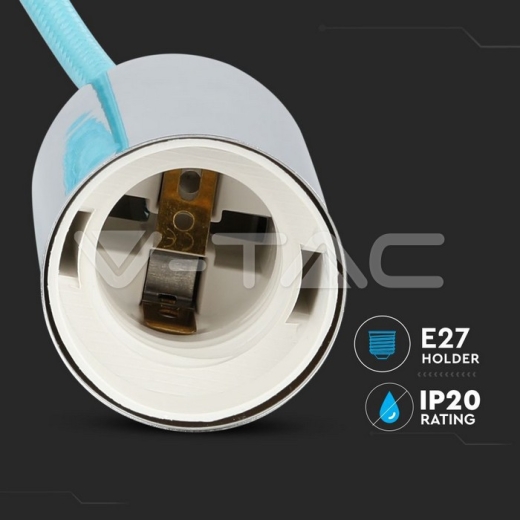 Soporte colgante de cromo Azul claro - 5