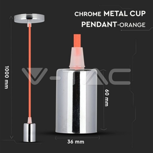 Soporte colgante de cromo Naranja - 6
