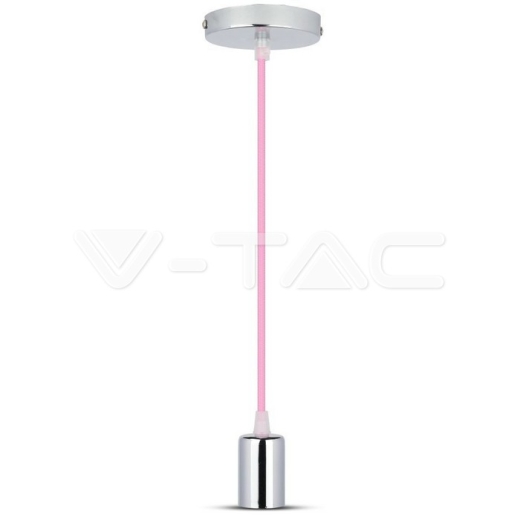Chrome Pendant Light Pink - 1