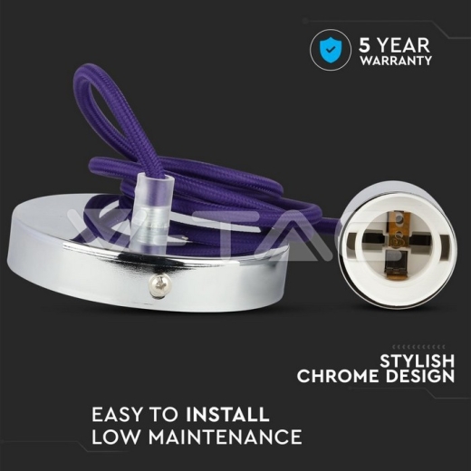 Soporte colgante de cromo Lila - 4