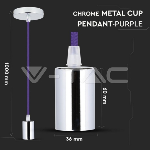 Soporte colgante de cromo Lila - 6