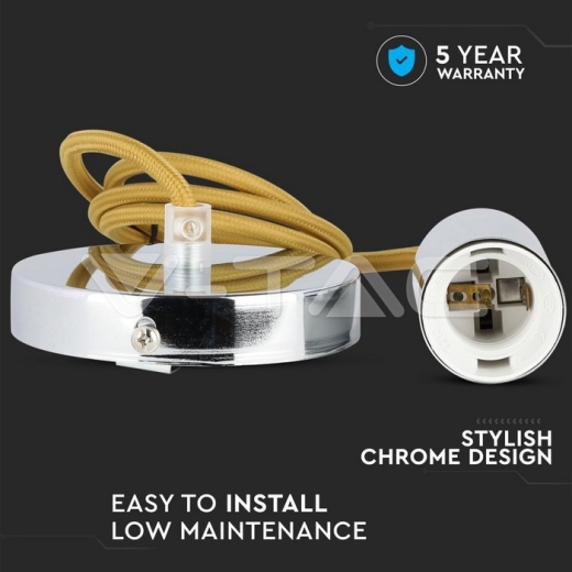 Soporte colgante de cromo Beige - 5