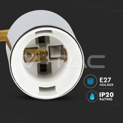 Soporte colgante de cromo Beige - 6