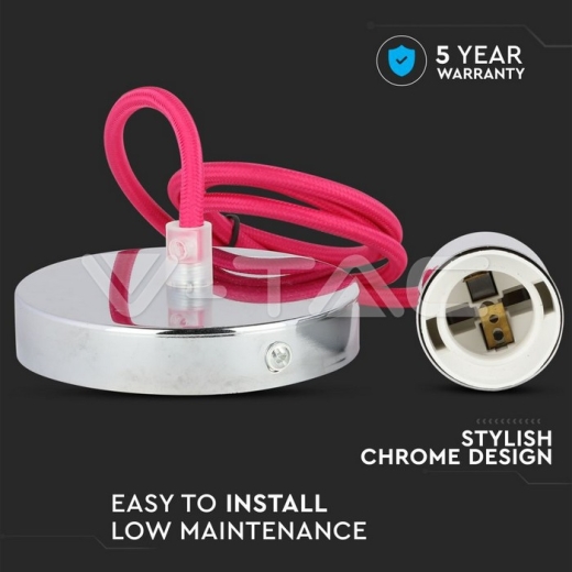 Soporte colgante de cromo Rosa - 4