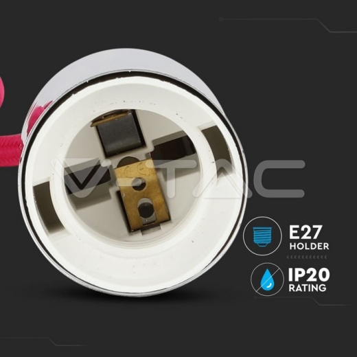 Soporte colgante de cromo Rosa - 5