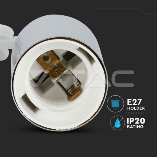 Soporte colgante de cromo Blanco - 5