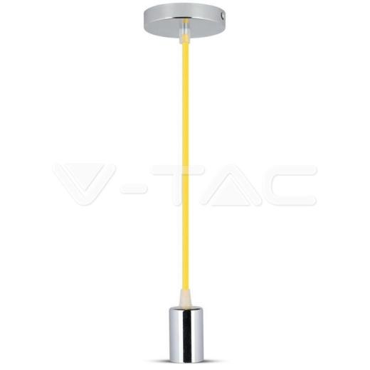 Chrome Pendant Light Yellow - 1