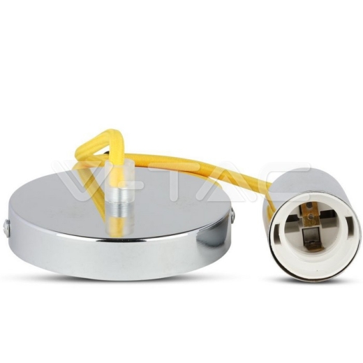 Chrome Pendant Light Yellow - 2