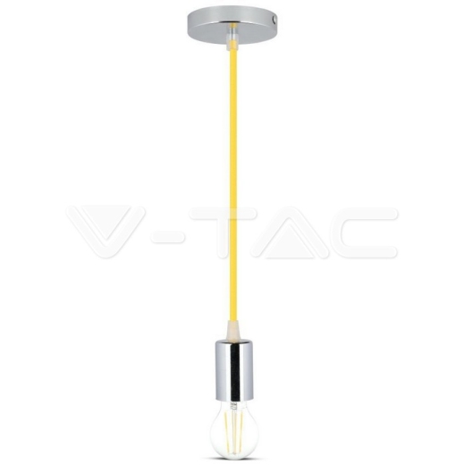 Chrome Pendant Light Yellow - 3