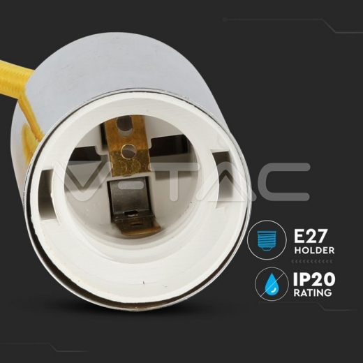 Chrome Pendant Light Yellow - 5