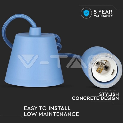 Soporte colgante de hormigón, Azul - 5