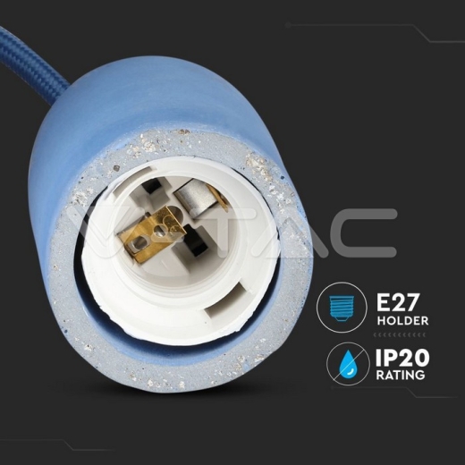 Soporte colgante de hormigón, Azul - 6