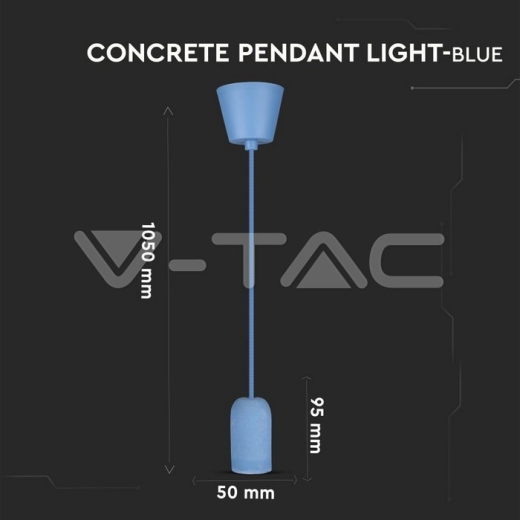 Soporte colgante de hormigón, Azul - 7