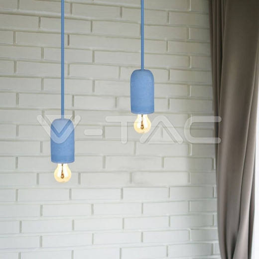 Soporte colgante de hormigón, Azul - 8