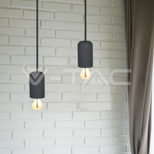 Soporte colgante de hormigón, Negro - 8