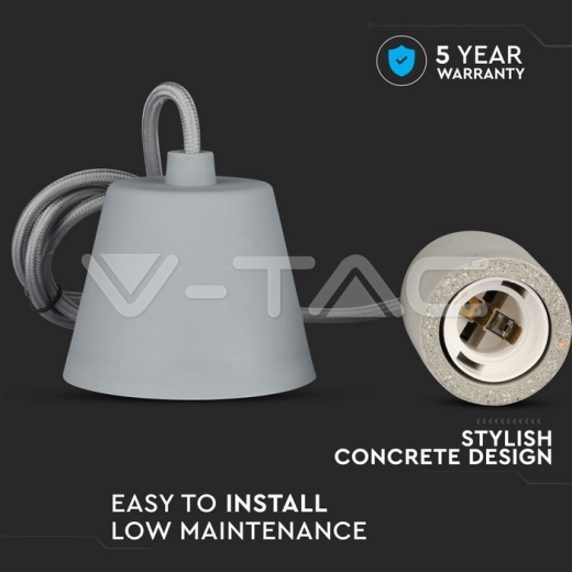 Soporte colgante de hormigón, Gris - 5