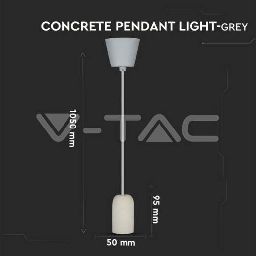 Soporte colgante de hormigón, Gris - 7