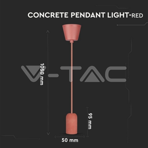 Soporte colgante de hormigón, Rojo - 7