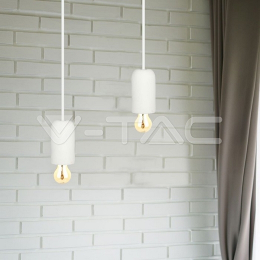 Soporte colgante de hormigón, Blanco - 8