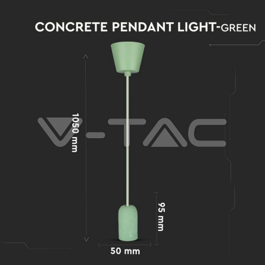 Soporte colgante de hormigón, Verde - 8