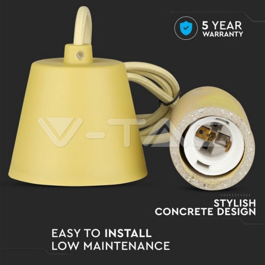 Soporte colgante de hormigón, Amarillo - 5