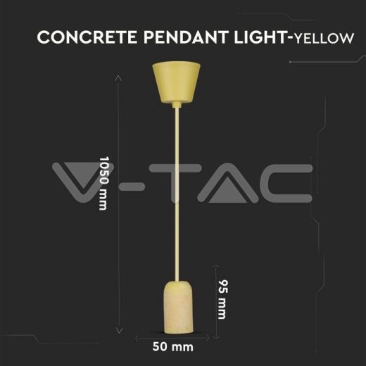 Soporte colgante de hormigón, Amarillo - 7