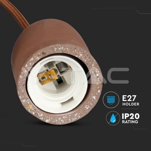 Concrete Pendant Light Brown - 5