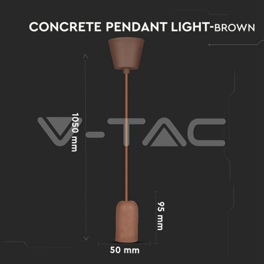 Concrete Pendant Light Brown - 6