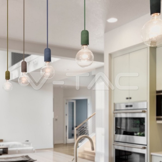 Concrete Pendant Light Brown - 8