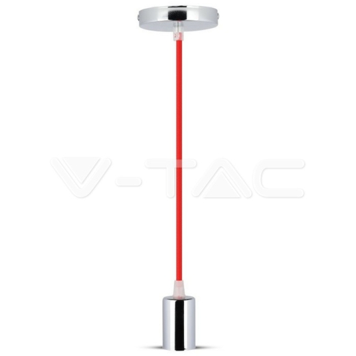 Chrome Pendant Light Red - 1