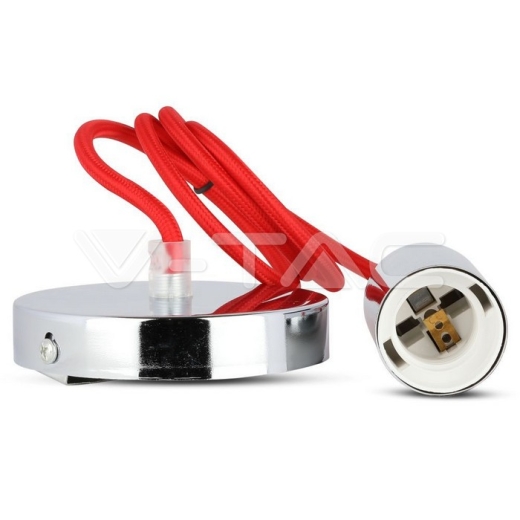Chrome Pendant Light Red - 2