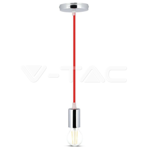 Chrome Pendant Light Red - 3