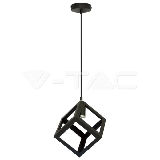 Geometric Pendant Light Matt Black Square - 1