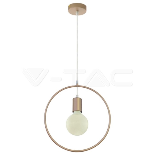 Soporte colgante geométrico Oro Champán Redondo - 1