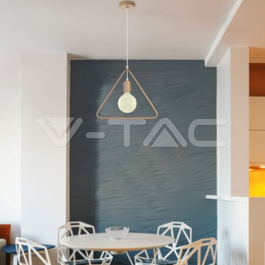 Soporte colgante geométrico Oro Champán Triángulo - 5