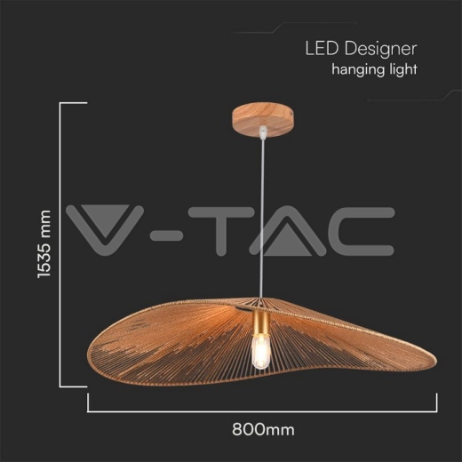 LED Designer Pendant Lampholder Hem Rope D800*H160 E27 - 4