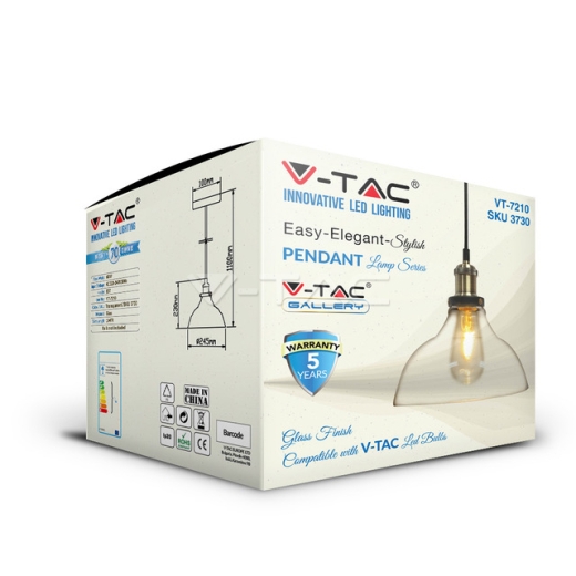 Soporte colgante de cristal 300 cm - 3