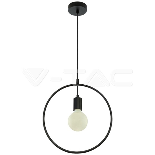 Soporte colgante geométrico Negro Mate Redondo - 1