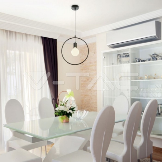 Soporte colgante geométrico Negro Mate Redondo - 5