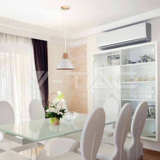 Modern White Wooden Top Pendant Ф260 - 4