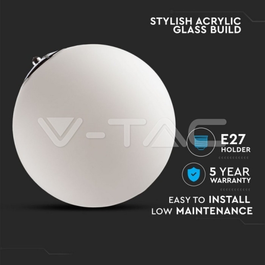 Pendant Glass Chrome - 3