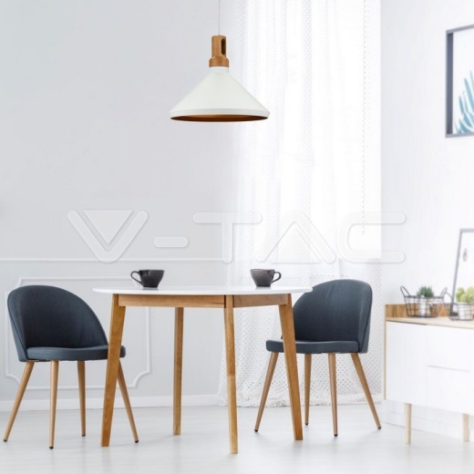 Soporte colgante largo, Blanco, Pico de madera - 6