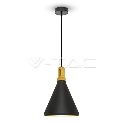 Modern Black Wooden Top Pendant Ф250 - 2