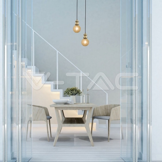 Pendant Light holder Brass Bronze - 9