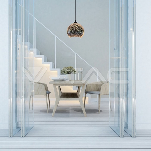 Colgante E27 cristal 3D 150mm - 4