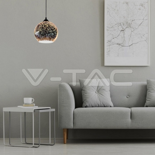 Colgante E27 cristal 3D 150mm - 5