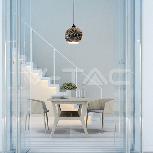 Colgante E27 cristal 3D 250mm - 5