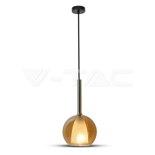 Pendant Light Modern Double Glass Amber+White Ф180mm - 1