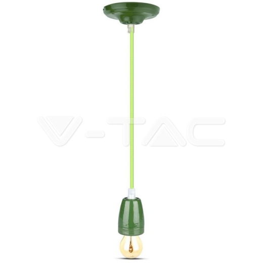 Porcelain Lamp Pendant Green - 3