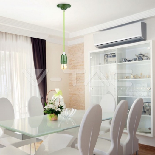 Porcelain Lamp Pendant Green - 8